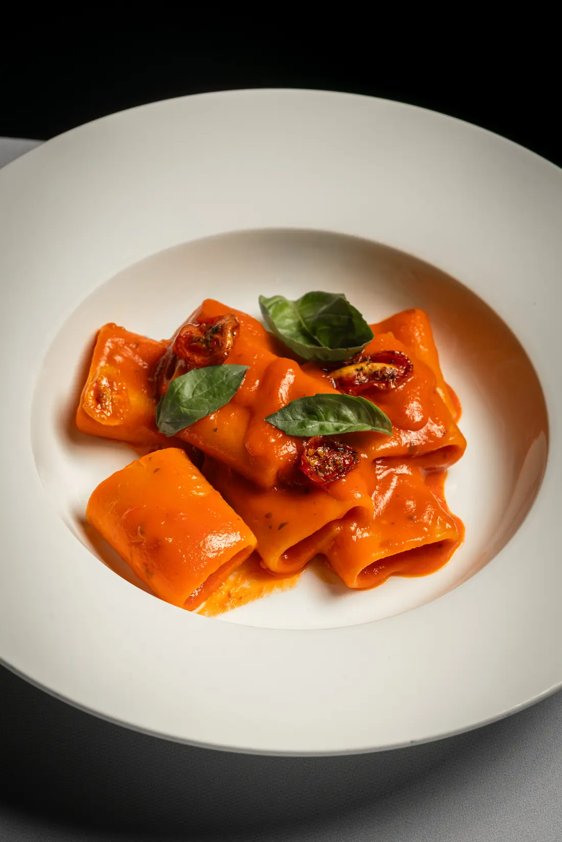Paccheri al pomodoro at Leonardo